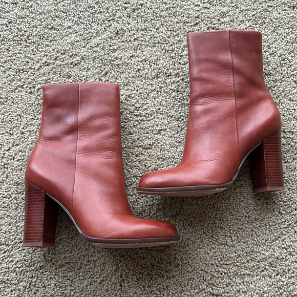 sam edelman "reyes" bootie size 7.5 rust color - Picture 5 of 11